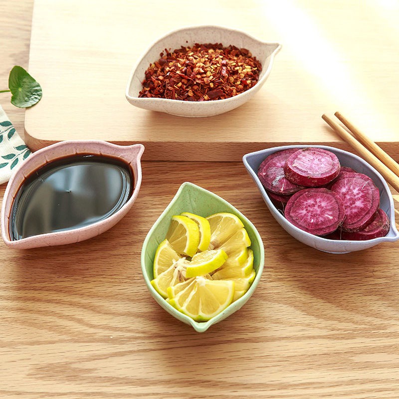 Đĩa rơm lúa mì đựng nước chấm thiết kế nhỏ gọn sử dụng tiện lợi cho nhà bếp