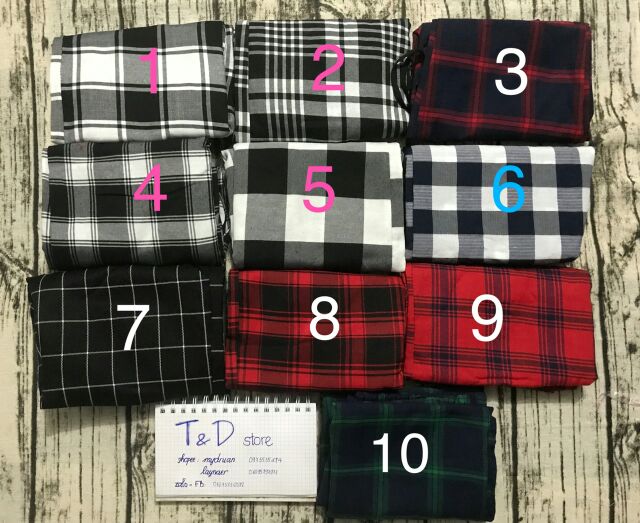 Nhiều mẫu - Quần baggy caro nam nữ kèm ảnh thật