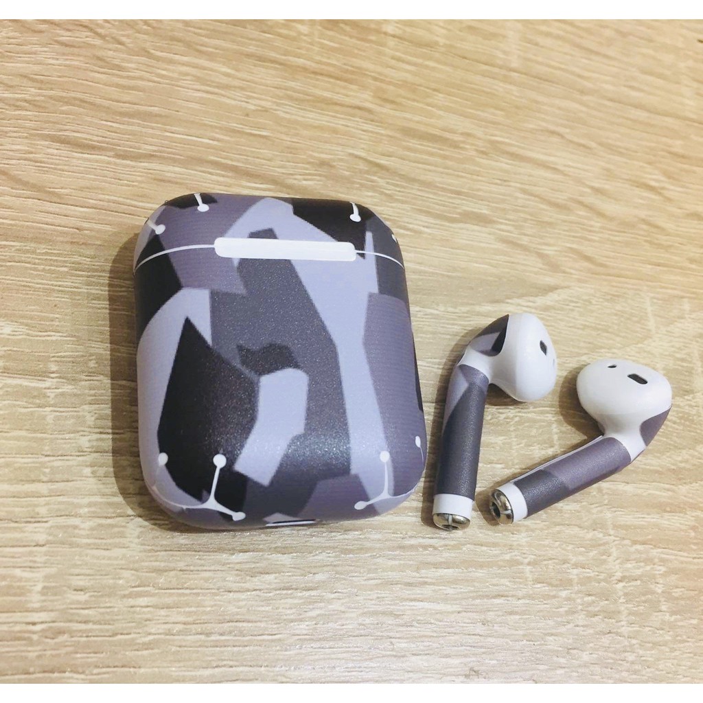 Skin dán Airpods 1, 2 có dây chất liệu decal chống bẩn in hình thiết kế
