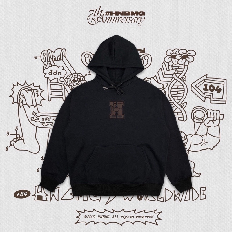 Áo Hoodie HNBMG 7TH ANNIVERSARY " KẾT NỐI "