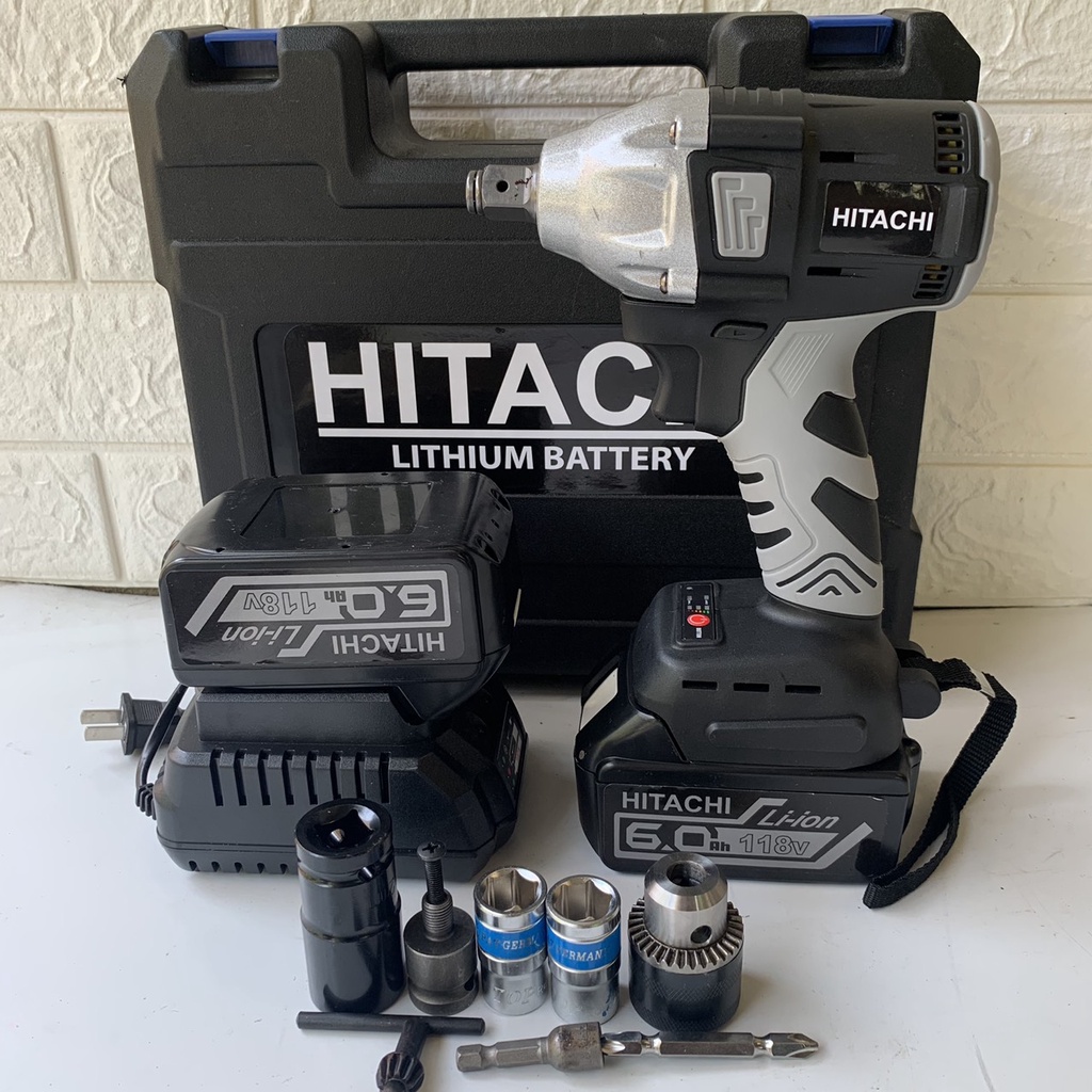 Máy siết bulong Hitachi 118v, không chổi than, máy siết bachức năng, 100%lõi đồng