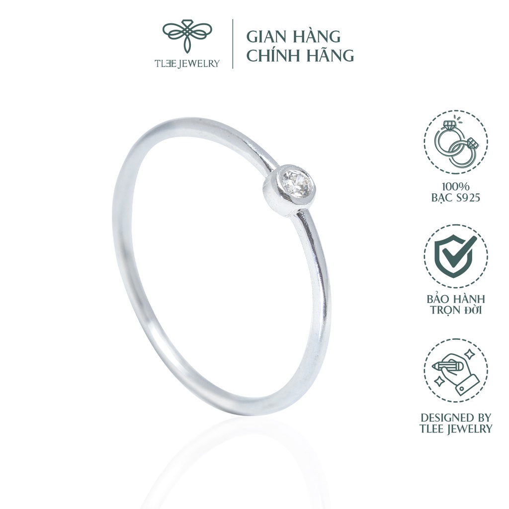 Nhẫn bạc nữ TLEE Baby Stone mini NCJ A0108