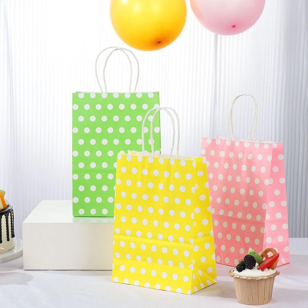 FOREVER Túi Giấy Đựng Quà Họa Tiết Chấm Bi Xinh Xắn