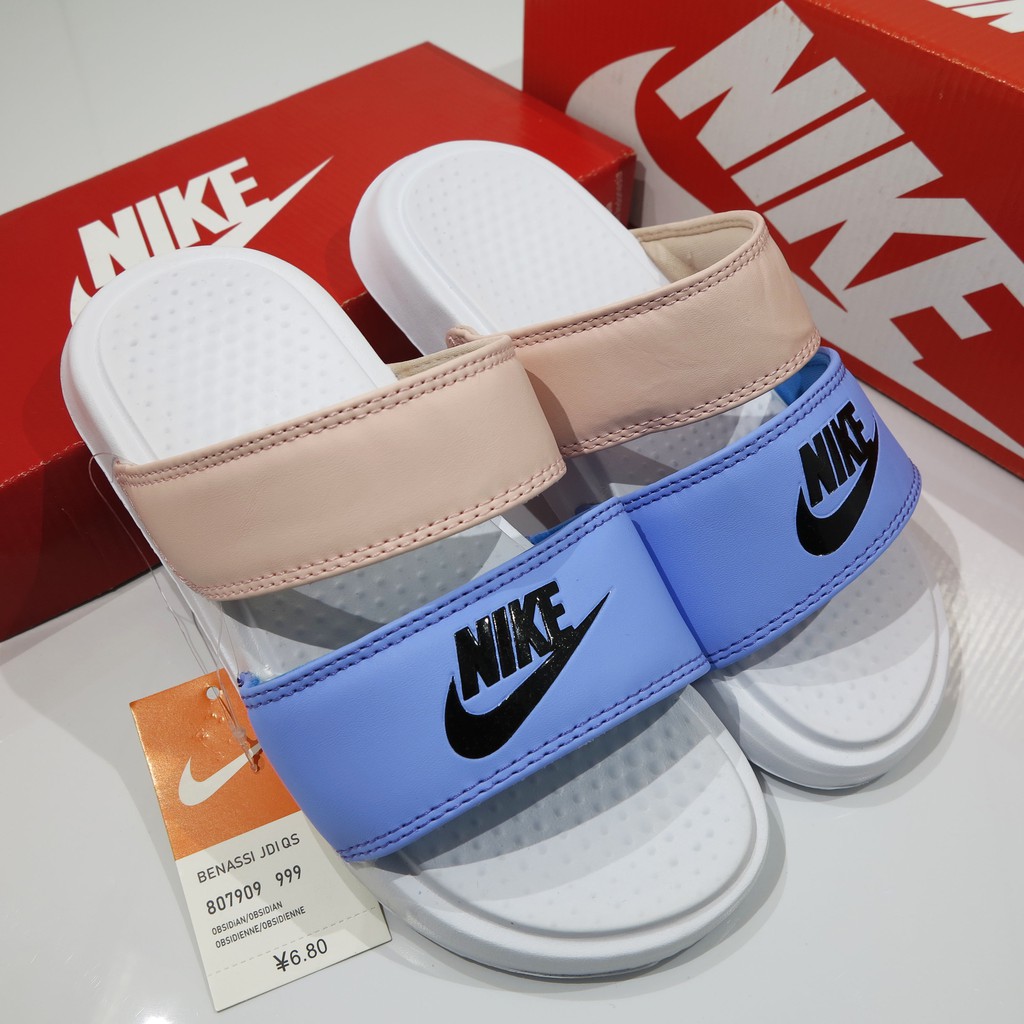 Dép Nike Nk 2 quai ngang phối màu hot trend unisex nam nữ 1.1 cao cấp lót dày, tem size in nhiệt, tặng kèm hộp Nike.