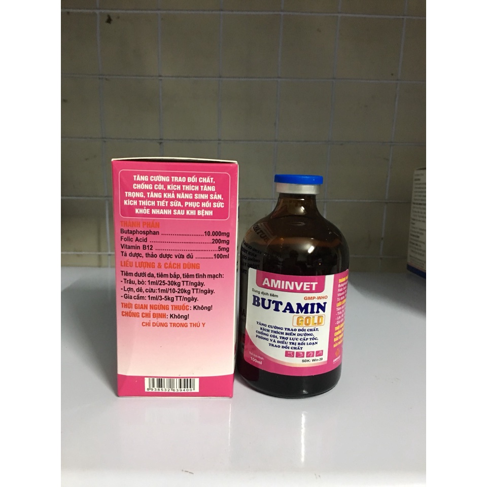 Butamin  tăng cường trao đổi chất cho chó, mèo, trâu, bò, lợn, gà, chim