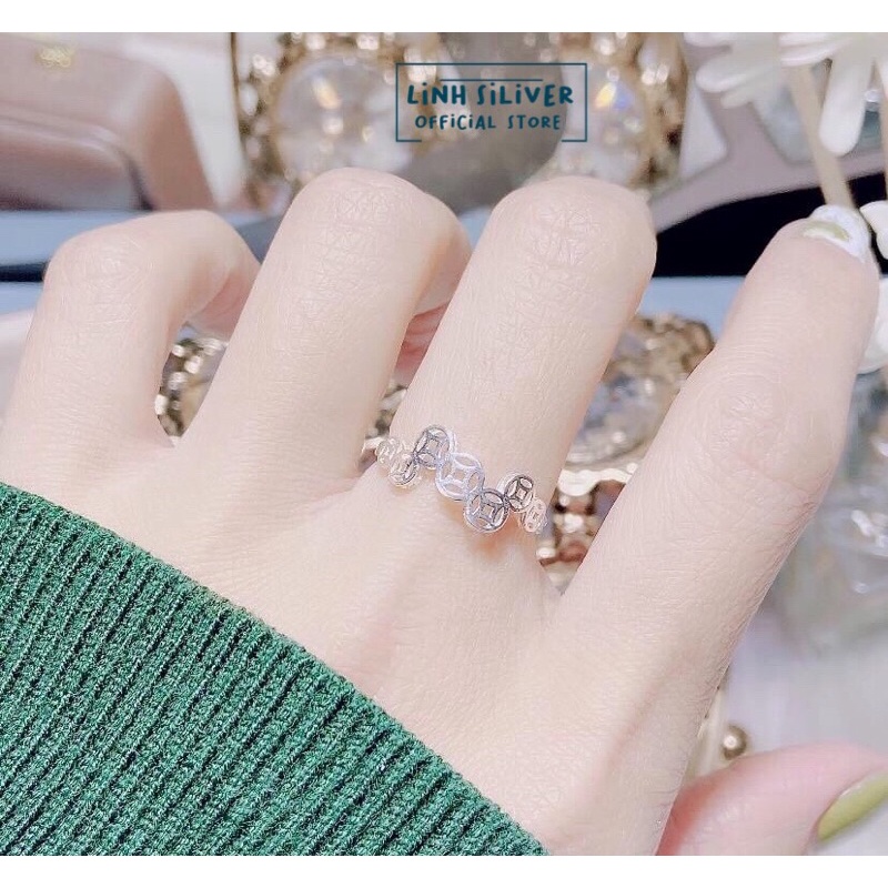 Nhẫn kim tiền hút lộc, may mắn bạc ta