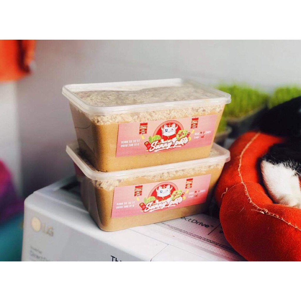 Pate tươi dinh dưỡng cho chó mèo - đa dạng vị đầy ụ topping - Sunny pate
