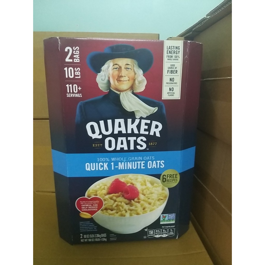 [Mã 229FMCGSALE giảm 8% đơn 500K] [Mẫu Mới 2022]Yến Mạch Mỹ Quaker Oats Cán Vỡ 4.52kg