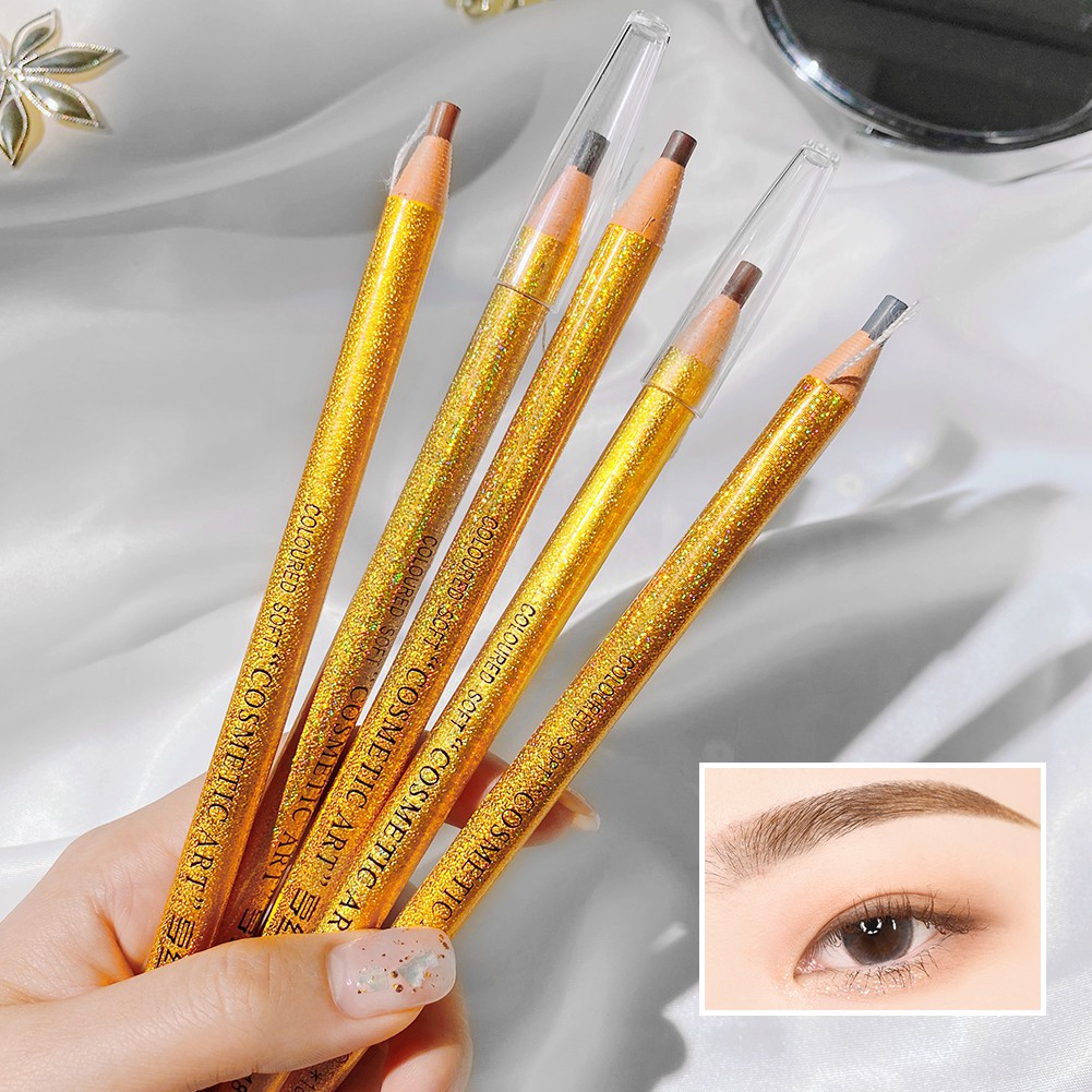 GECOMO Eyebrow Pencil Durable Waterproof Eye Brow Pencil Long Wearing Eyebrow Pen