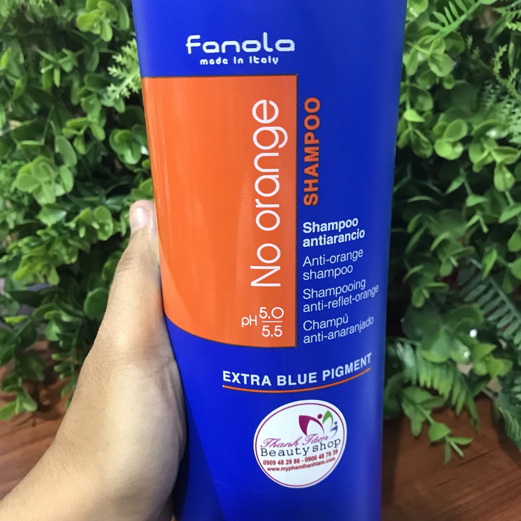 Dầu gội khử sắc tố cam Fanola No Orange - Extra Blue Pigment Shampoo 1000ml