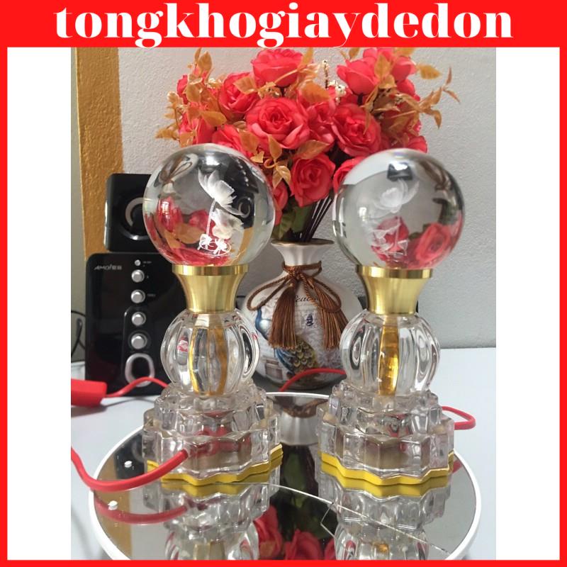 Cây Đèn Led Quả Cầu Pha Lê Hoa Sen Trang Trí Bàn Thờ Phật ( Hàng ORDER)+ảnh thật/Giá bán 1 cây 2022