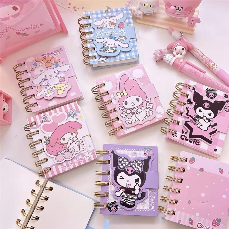 Sổ Còng Mini Sanrio: Kuromi, Melody, Cinnamoroll