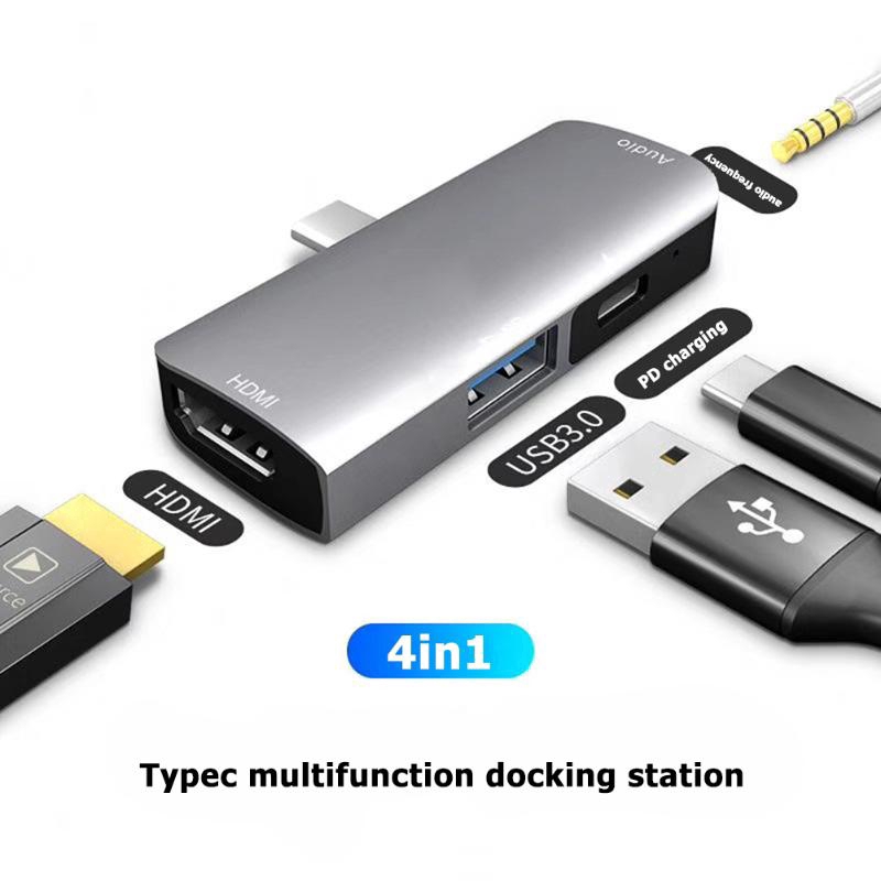 USB C HUB to USB 3.0 HDMI USB HUB for iPad Pro Type C HUB for MacBook Pro Docking Station Multi 4 USB Ports Type-C HUB