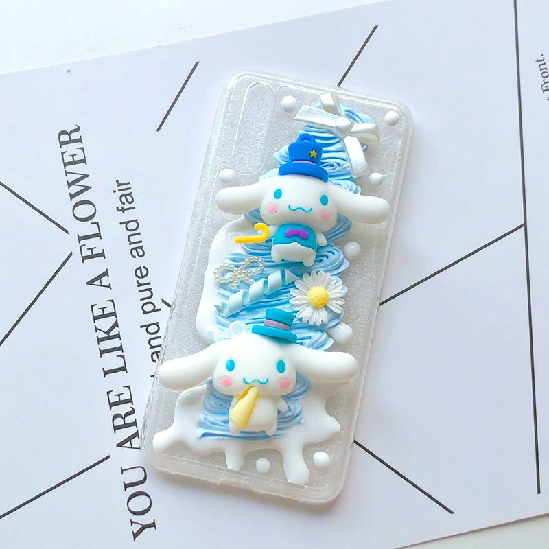 charm thỏ trắng nguyên liệu trang trí ốp điện thoại