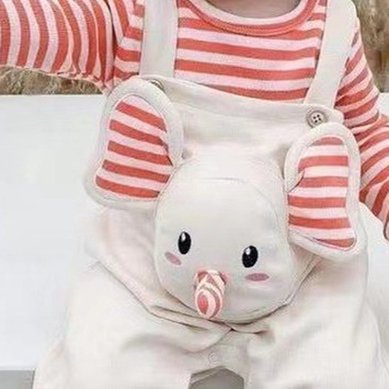 Bộ Áo Liền Quần Tay Dài Bằng Cotton In Họa Tiết Động Vật Dễ Thương Thời Trang Mùa Thu Cho Bé Trai Và Gái 0-2 Tuổi