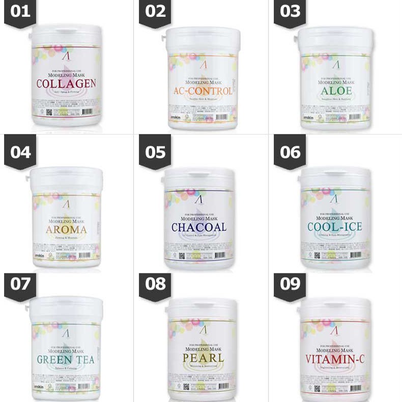 [HỘP 240g] MẶT NẠ THẠCH DẺO ANSKIN MODELING MASK