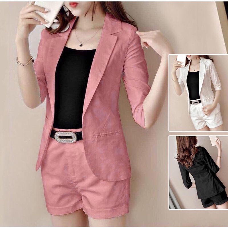 Set bộ vest kaki short 4 món như hình size M L Xl 2Xl