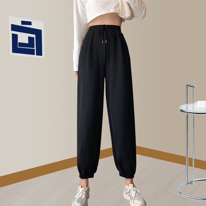 Quần nỉ jogger nữ trơn- ống bom  trơn - thêu unisex 2 màu siêu hot Zinstore94 | BigBuy360 - bigbuy360.vn