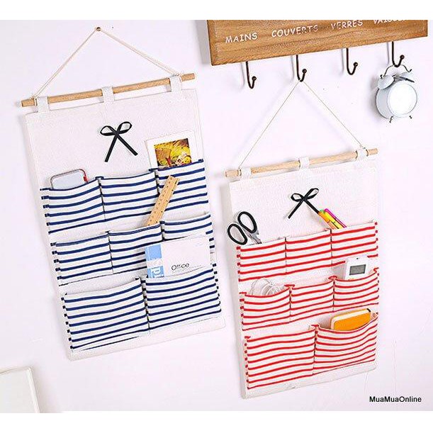 [FREESHIP] Túi đựng đồ treo tường 8 ngăn tiện lợi 49x34.5cm