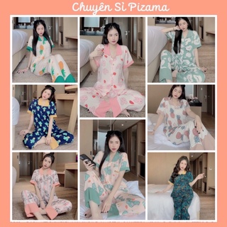 BỘ NGỦ - ĐỒ BỘ pijama tay cộc dài lụa mango loại 1