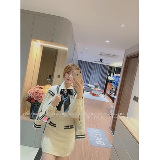 SET DẠ TWEED KÈM NƠ TIỂU THƯ