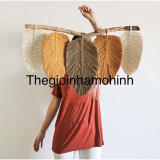 Mành lá macrame trang trí