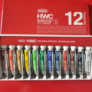 Màu nước Holbein Artist 5ml set 12 (có cả hộp chiết 1ml)