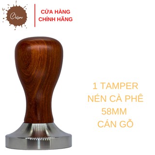 Tamper nén cà phê 58mm cán gỗ