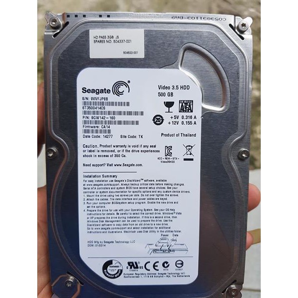 Ổ cứng HDD 500g sata  hãng Seagate Chuyên lắp cho máy tính để bàn