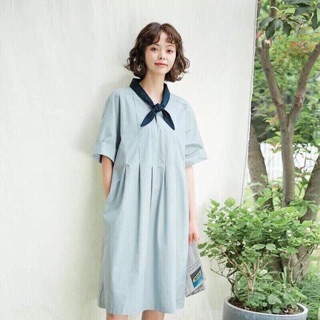 Đầm babydoll cổ nơ [kèm hình chụp thật]