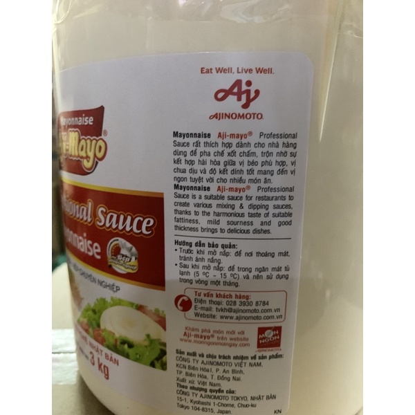 Aji-Mayo (sốt Mayonnaise 3kg) chính hãng