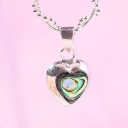 Dây Chuyền Trái Tim Ocean Love Đá Xà Cừ Thiên Nhiên Bạc 925 SP004817 Gypsy.lala