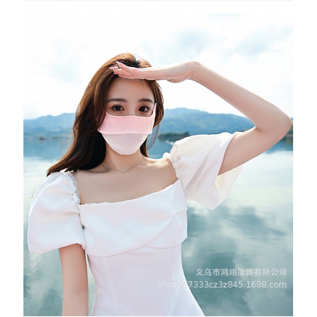 Khẩu trang kháng khuẩn chống nắng bụi chống tia UV có nút chỉnh dây thời trang cao cấp