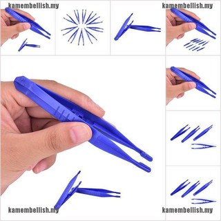 Set 10 Nhíp Nhựa Y Tế Dùng Một Lần Màu Xanh Dương