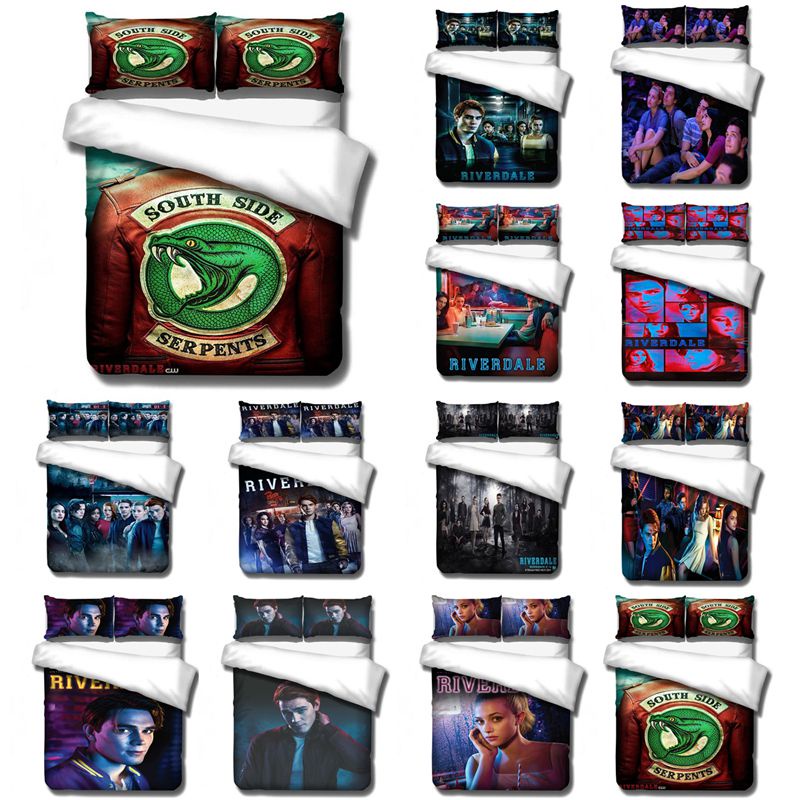 Bộ 2 / 3 Vỏ Chăn Ga Gối Đệm In Hình Riverdale 3D