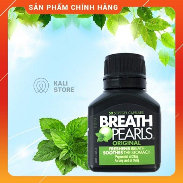 [Hàng mới về] Viên Uống Thơm Miệng Breath Pearls, Viên Uống Thảo Dược Khử Mùi Hôi Loại Bỏ Vi Khuẩn