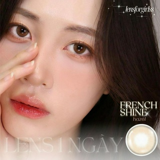 Kính áp tròng 1 NGÀY FRENCH SHINE HAZEL chính hãng Olens Lens cận 1 ngày