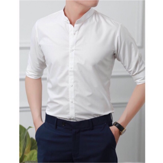 Áo sơ mi nam cổ tàu dài tay kojiba SMT01