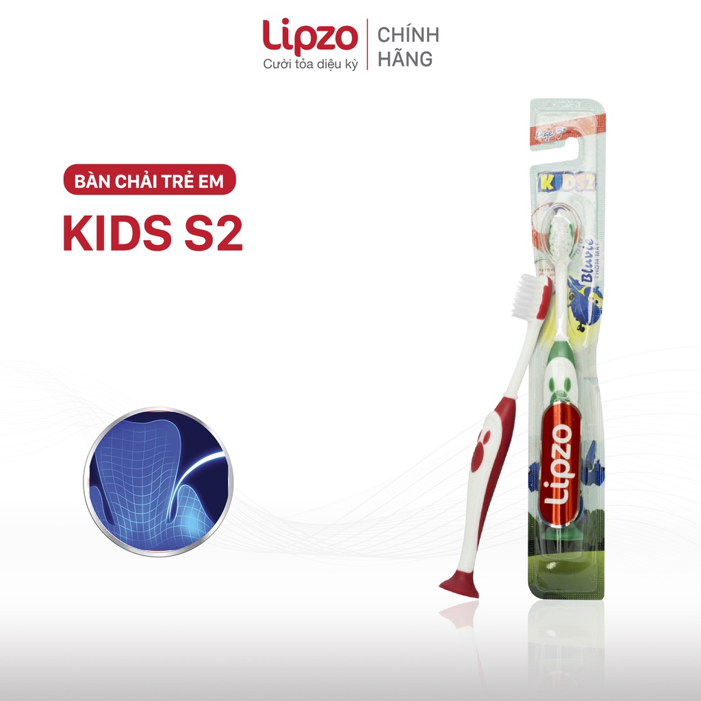 Bàn Chải Đánh Răng Lipzo Kids 2 Hình Thú Ngộ Nghĩnh Lông Chỉ Tơ Nha Khoa Siêu Mảnh Kháng Khuẩn Dành Cho Bé Trên 5 Tuổi