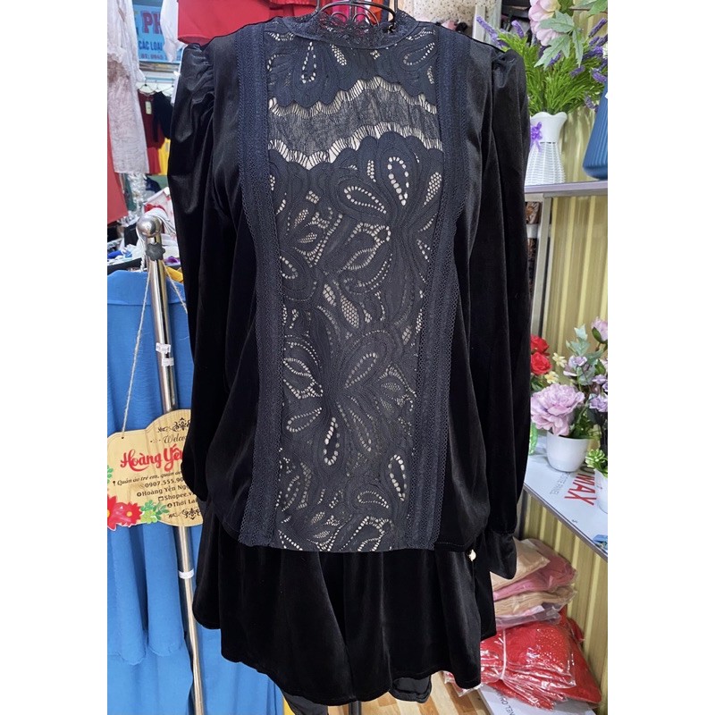 Set Nhung Phối Ren Siêu Đẹp