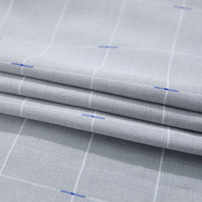 Áo Sơ Mi Nam Công Sở Trung Niên Thương Hiệu Anton Màu Ghi Xám Vải Cotton Họa Tiết Kẻ Sọc Trắng In Chìm – GD551