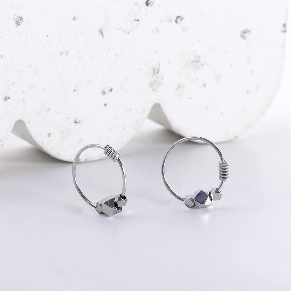 Bông Tai Hình Khối Lập Phương Thiết Kế Tối Giản Cho Nữ
