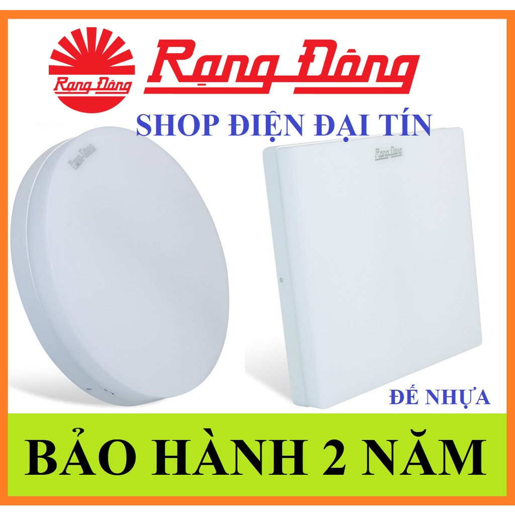 Đèn LED Ốp trần 12W, 18W, 24W tràn viền đế nhựa RẠNG ĐÔNG, trang trí trần thạch cao/phòng khách