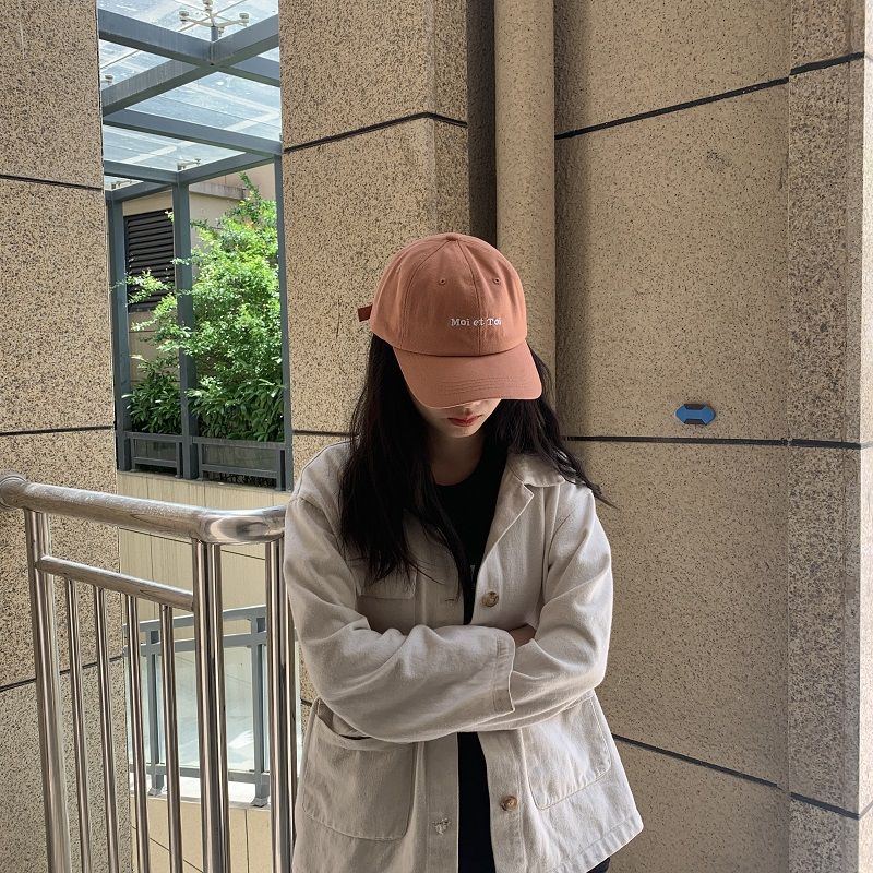 Mũ Lưỡi Trai In Chữ Raspberry Màu Hồng Thời Trang Xuân Thu Cá Tính Trẻ Trung