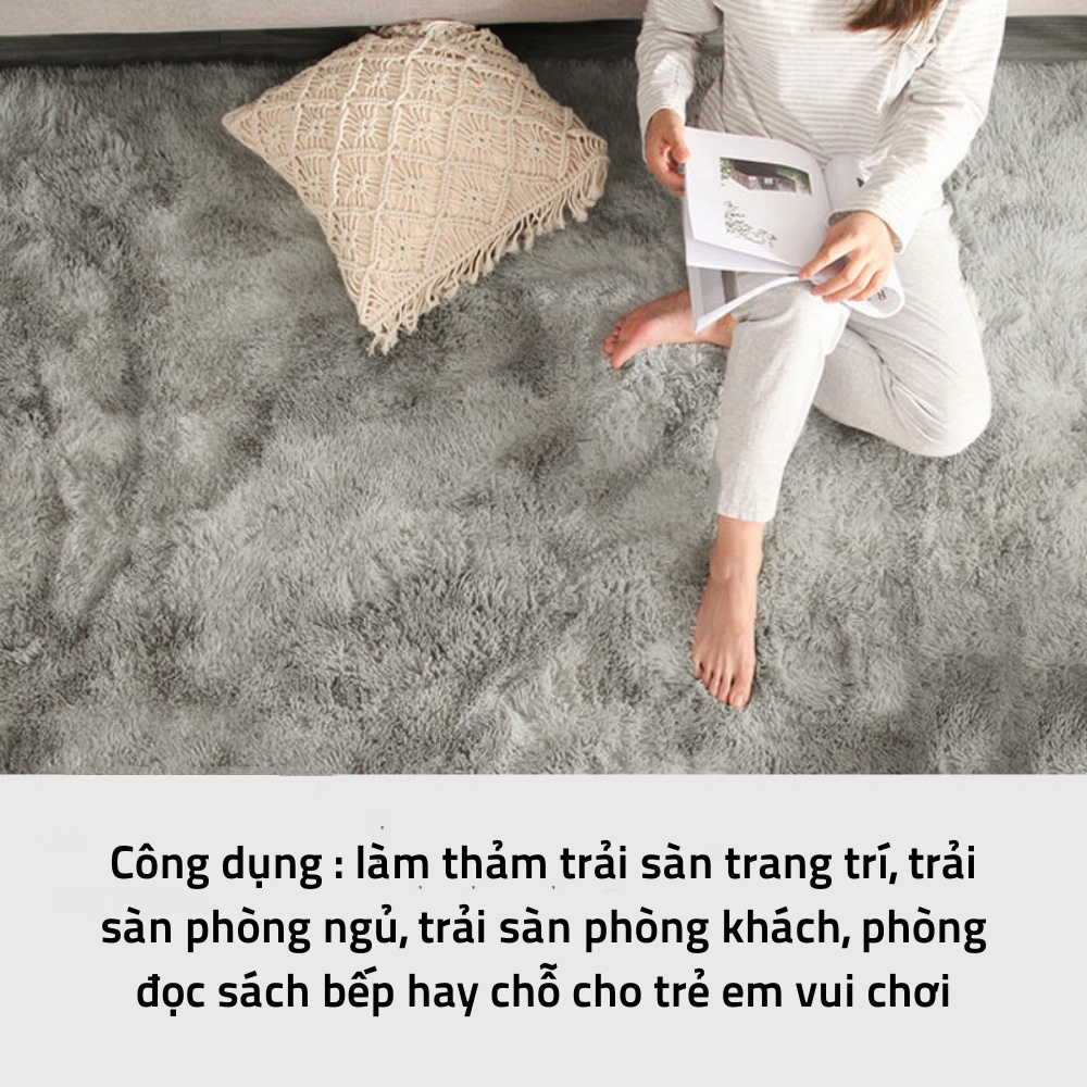 Thảm Lông Trải Sàn, Thảm Trải Sàn Lông Loang Mịn, Chống Trơn Trượt ATILA SHOP