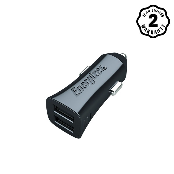 Sạc Ô tô Energizer UL 4.8A cổng USB - DCA2DUBK3 (Black)