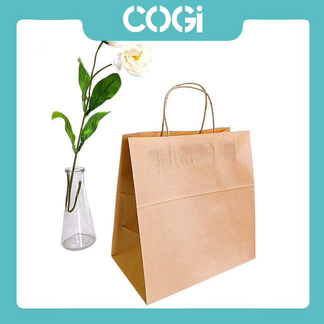 1 túi giấy kraft nhật túi giấy xi măng t16, 25*17*31cm dùng 1 lần bảo vệ môi trường chính hãng cogi