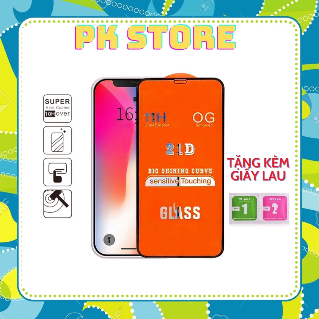 Kính cường lực Full màn 21D 6/6plus/6s/6splus/7/7plus/8/8plus/x/xr/xs/11/12/13/pro/max/plus/promax