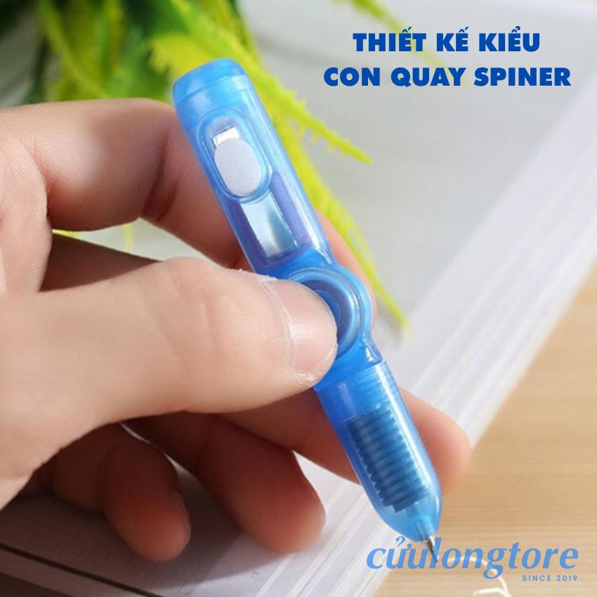 Con Quay Vô Cực Bút Quay Nghệ Thuật Phát Sáng, Spiner bút bi viết mực bản nâng cấp quay thần tốc mới có nắp
