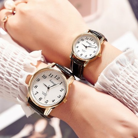 Đồng hồ thời trang nam nữ Káiqi KSQ03 dây da mềm, mặt số cổ điển dể dàng xem giờ | BigBuy360 - bigbuy360.vn